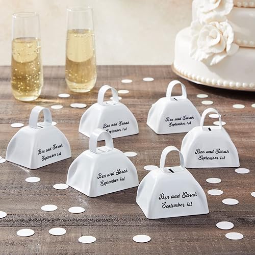 Miniatura 4 de BLUE PANDA Cencerros para eventos deportivos (paquete de 12)  Máquina de ruido de hierro blanco de 3 pulgadas con asas portátiles