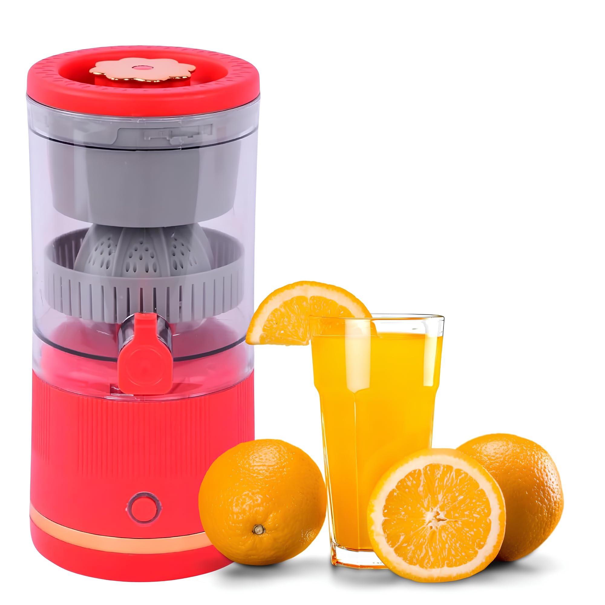 Drumstone 5 𝒀𝒆𝒂𝒓𝒔 𝑾𝒂𝒓𝒓𝒂𝒏𝒕𝒚 Rechargeable Electric Citrus Juicer, USB Portable Wireless Fruit Juicer for Orange Lemon Sweet Lime, One Touch Juice Extractor for Home Travel-picture-27
