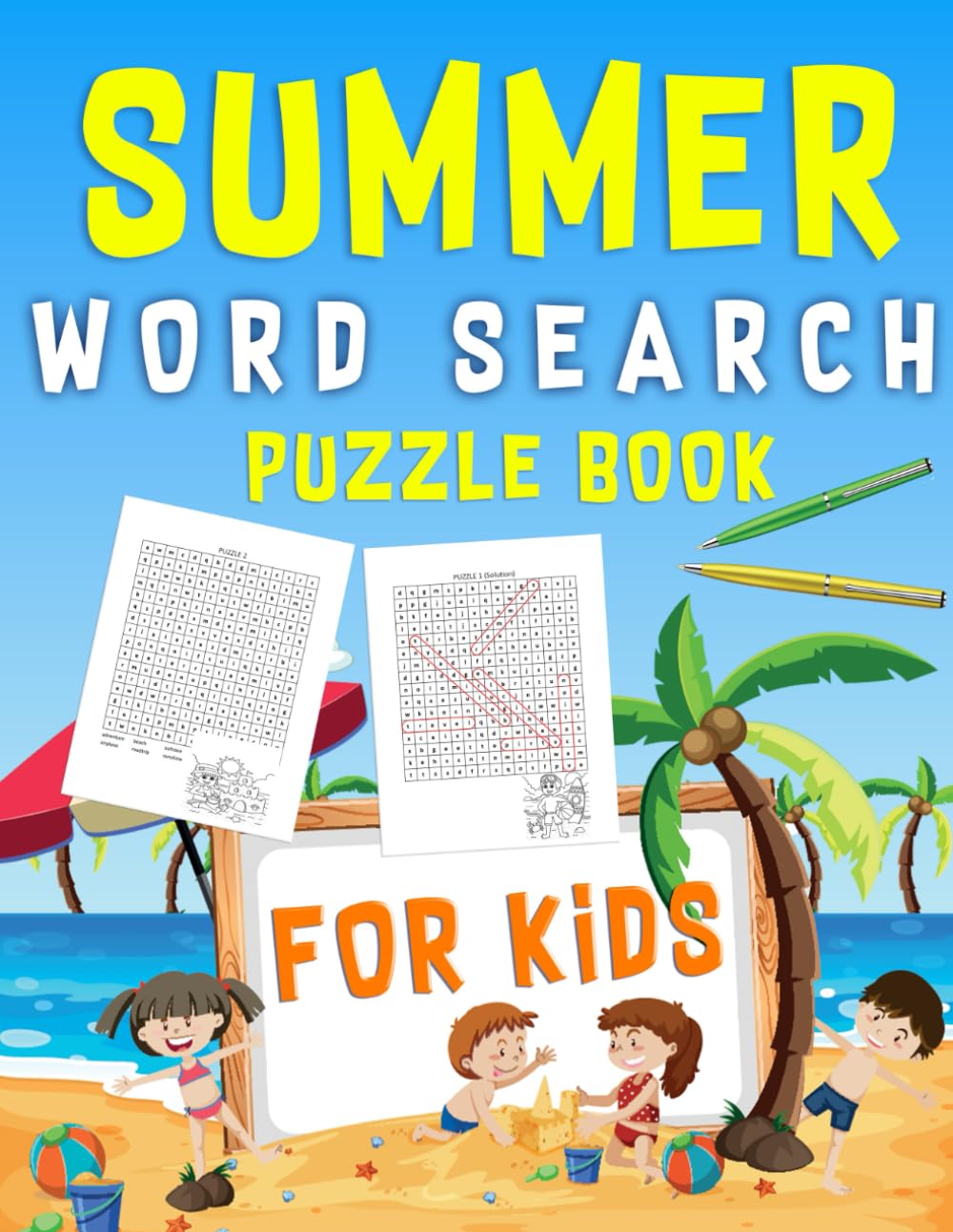 Summer Word Search Puzzle Book For Kids Ages 14 Years Old: Travel Summer Word Puzzles Book For Kids And Teens