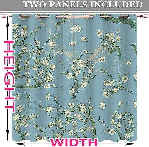 Miniatura 4 de Bohochic - Cortinas para dormitorio, 2 paneles, cortinas con bloqueo de luz de 72 pulgadas de ancho x 72 pulgadas de alto