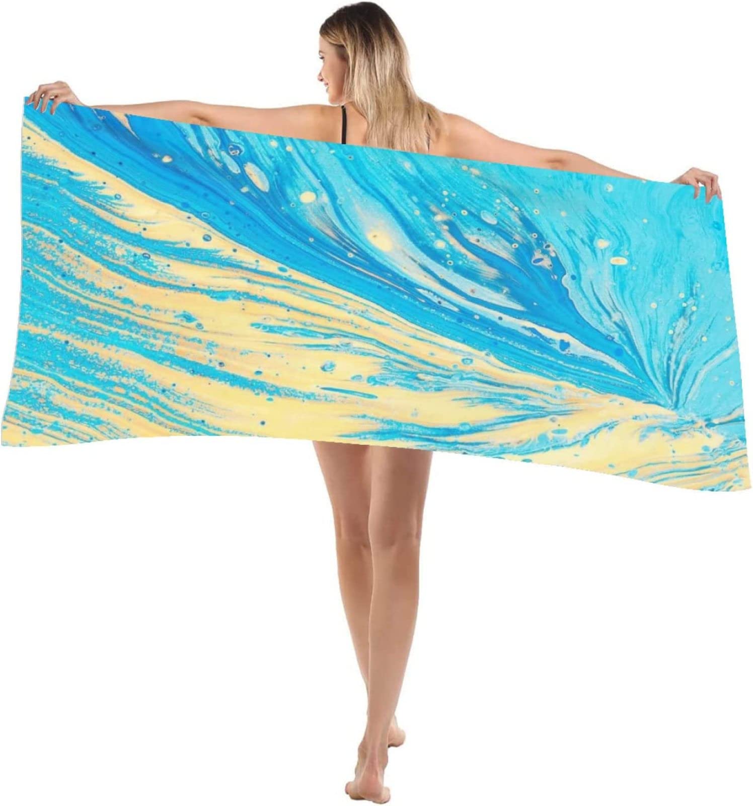 Serviette De Plage Microfibre XL 70x150 Cm - Anti-sable, Séchage Rapide, Super Absorbante - Pour Plage, Piscine, Camping, Yoga - Plusieurs Motifs