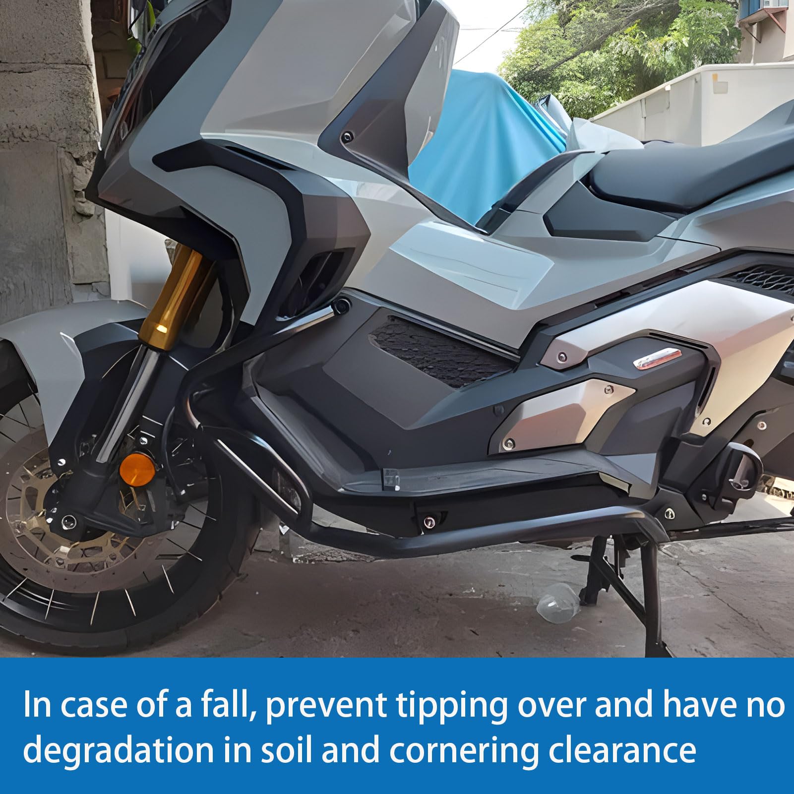 WOOGA Inférieur Barre de pare-choc pour moteur de moto protecteur de cadre Protection contre les chutes du réservoir de carburant pour Ho&n&da X-ADV 750 XADV 750 XADV750 2017-2026 (Noir A)