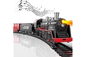 Electric Train Set for Kids, Light & Sound Railway Playset