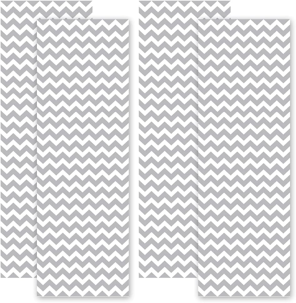 Appliance Art Deluxe School Locker Magnetic Wallpaper | Decorative | Magnetic Vinyl for Instant Update | Trimmable | Easy Install, Remove & Reuse | Set of 4 Sheets | Chevron Gray (Chevron Gray)