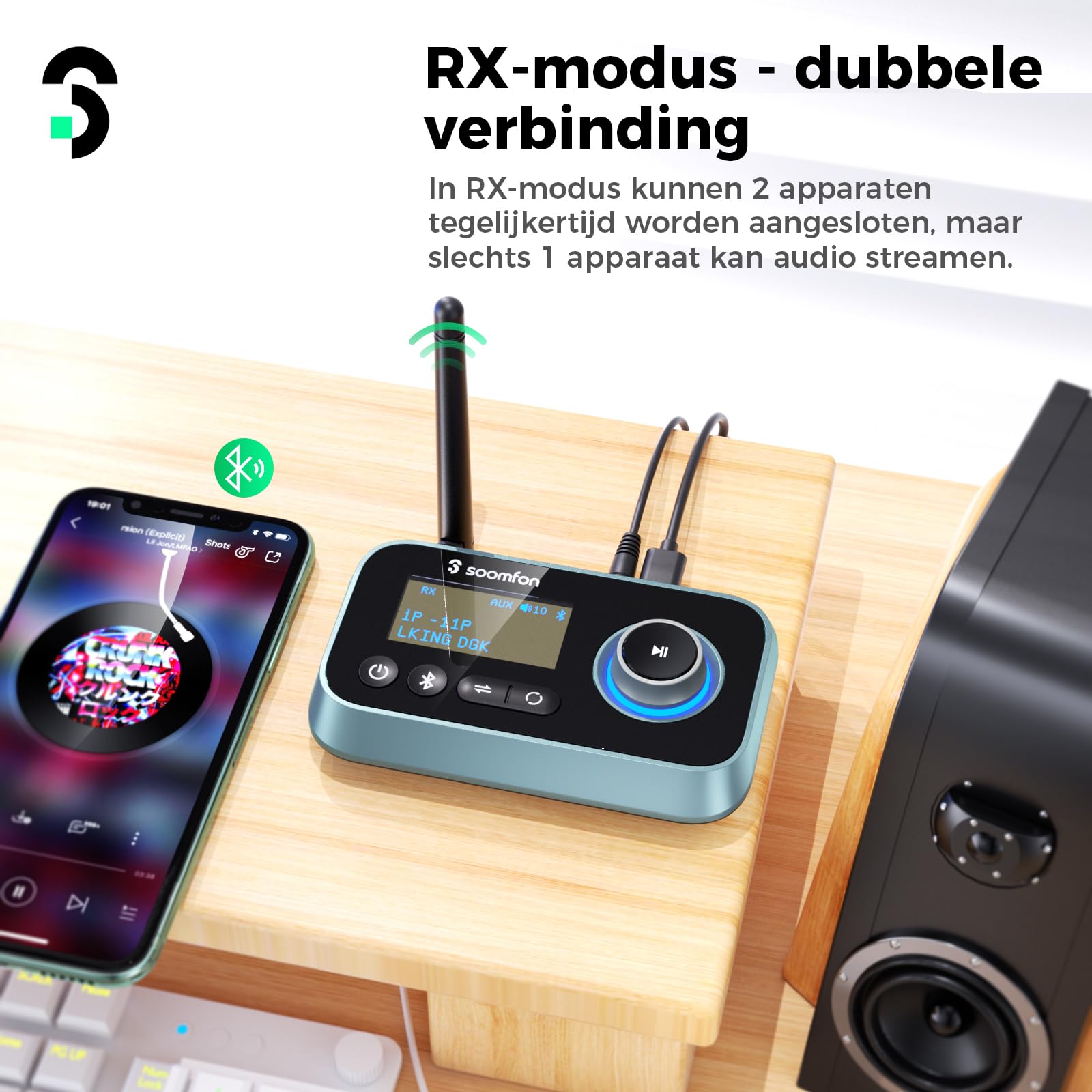 Vliegtuig Bluetooth 5.3-zender voor alle hoofdtelefoons - Bluetooth