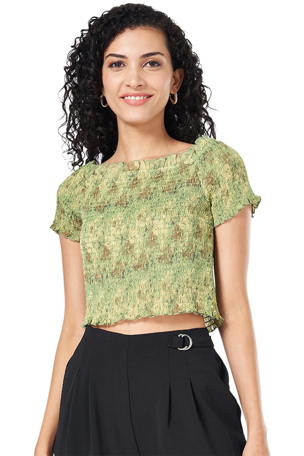 people by pantaloons Women's Abstract Print Slim Fit Top-picture-41