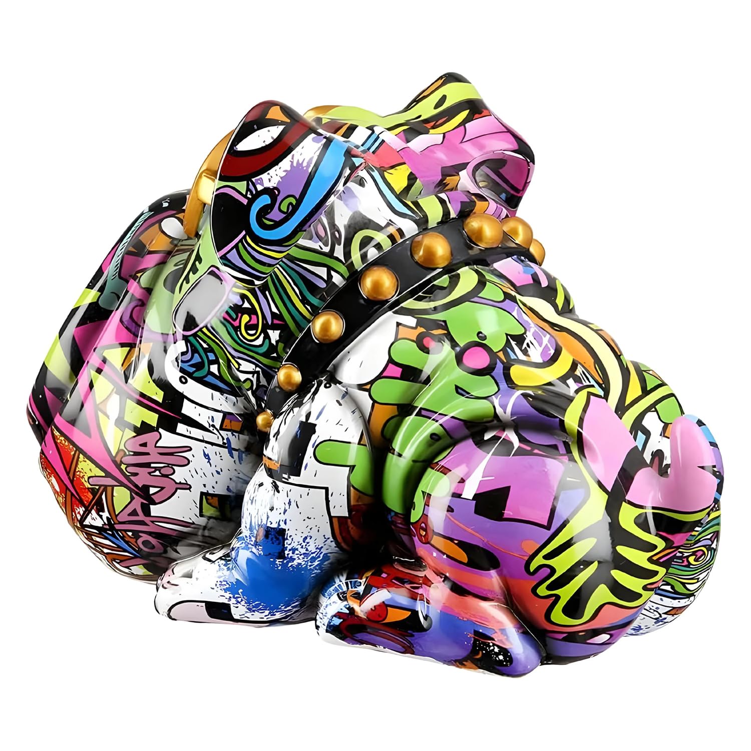 Casablanca Gamelle Décorative Chien Résine – Design Moderne Lunettes De Soleil, Bol Pour Animaux Multicolore, 17 Cm, Style Street Art Fun