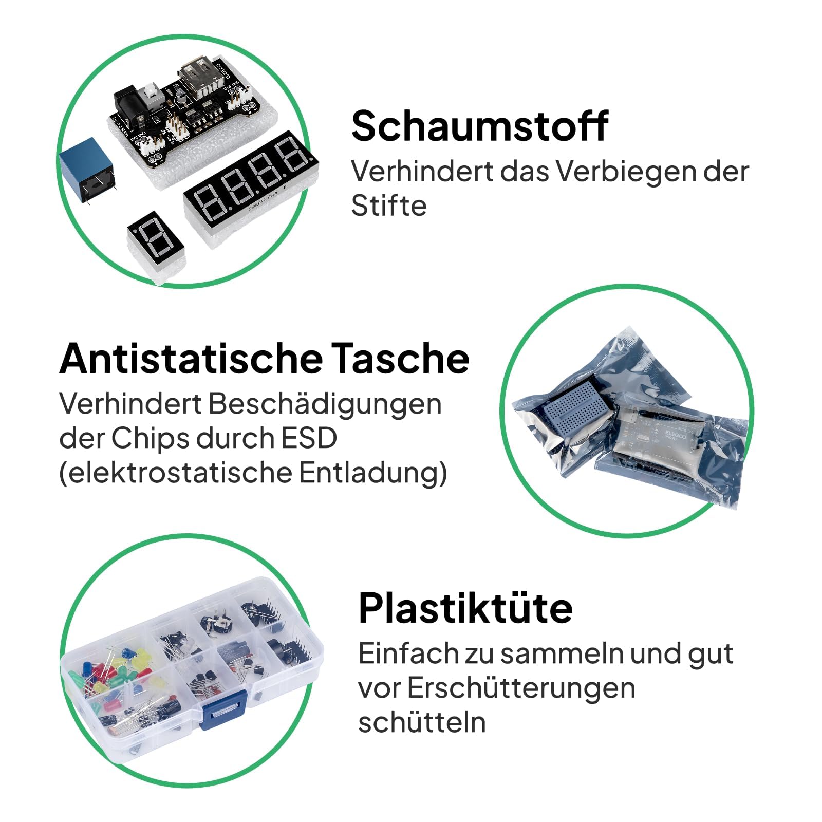 ELEGOO UNO R3 Ultimate Starter Kit kompatibel mit Arduino IDE Elektronik Projektbaukasten mit UNO R3 Mikrocontroller-Platine über 200 Zubehörteilen