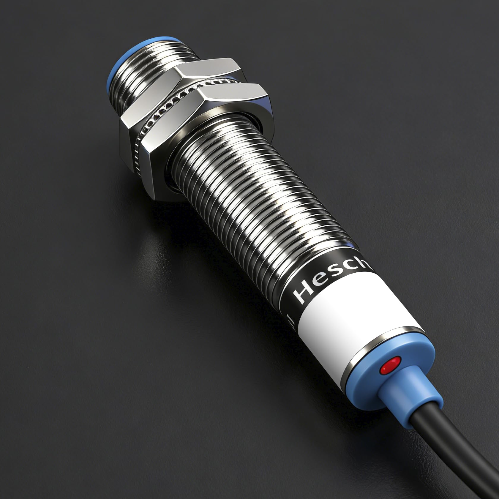 Heschen M12 Détecteur de proximité inductif, Type blindé, LJ12A3-2-Z/AY, Détecteur 2mm, 10-30VDC 200mA, PNP Normalement fermé (NC), 3 fils