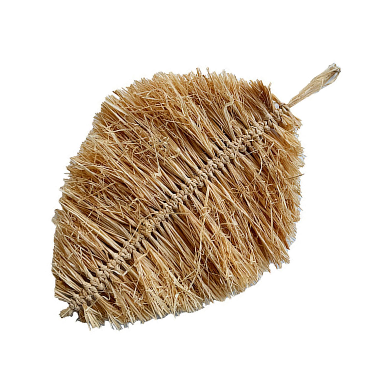 Veltros Handwoven Raffia Grass Wall Hanging Natural Fiber Decors with Accent for Home Farmhouses Interior Ornament Handwoven Hanging Ornament