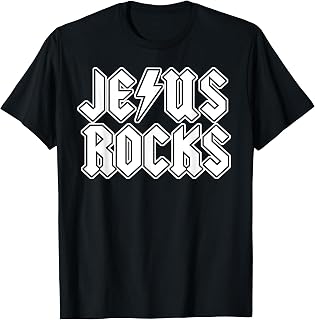 Jesus Rocks funny Christian Rocker Jesus Rocks T-Shirt