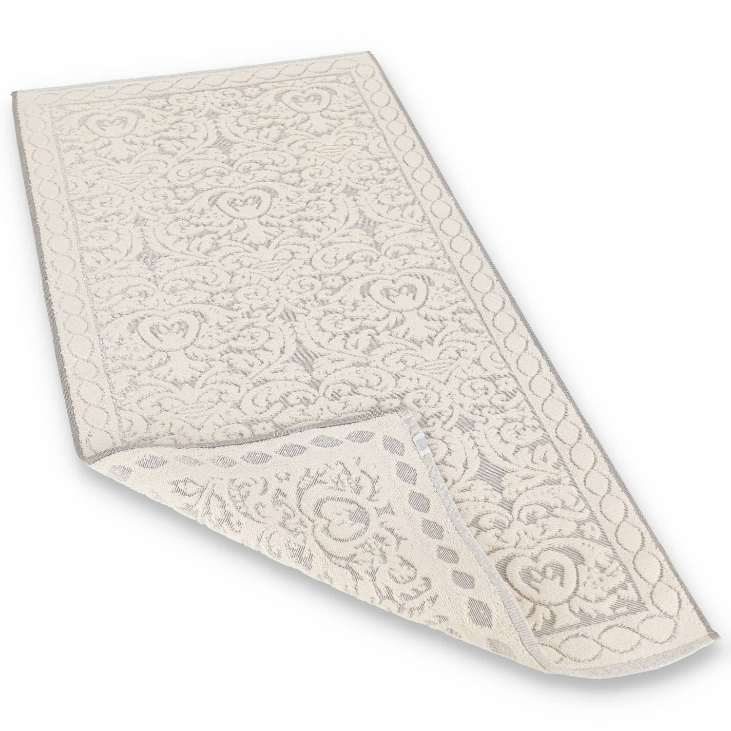 Casatessile Tapis de Bain éponge Coton Rebecca Tapis de Douche Long, Moyen ou de Douche - Tortora, 60x180 cm.