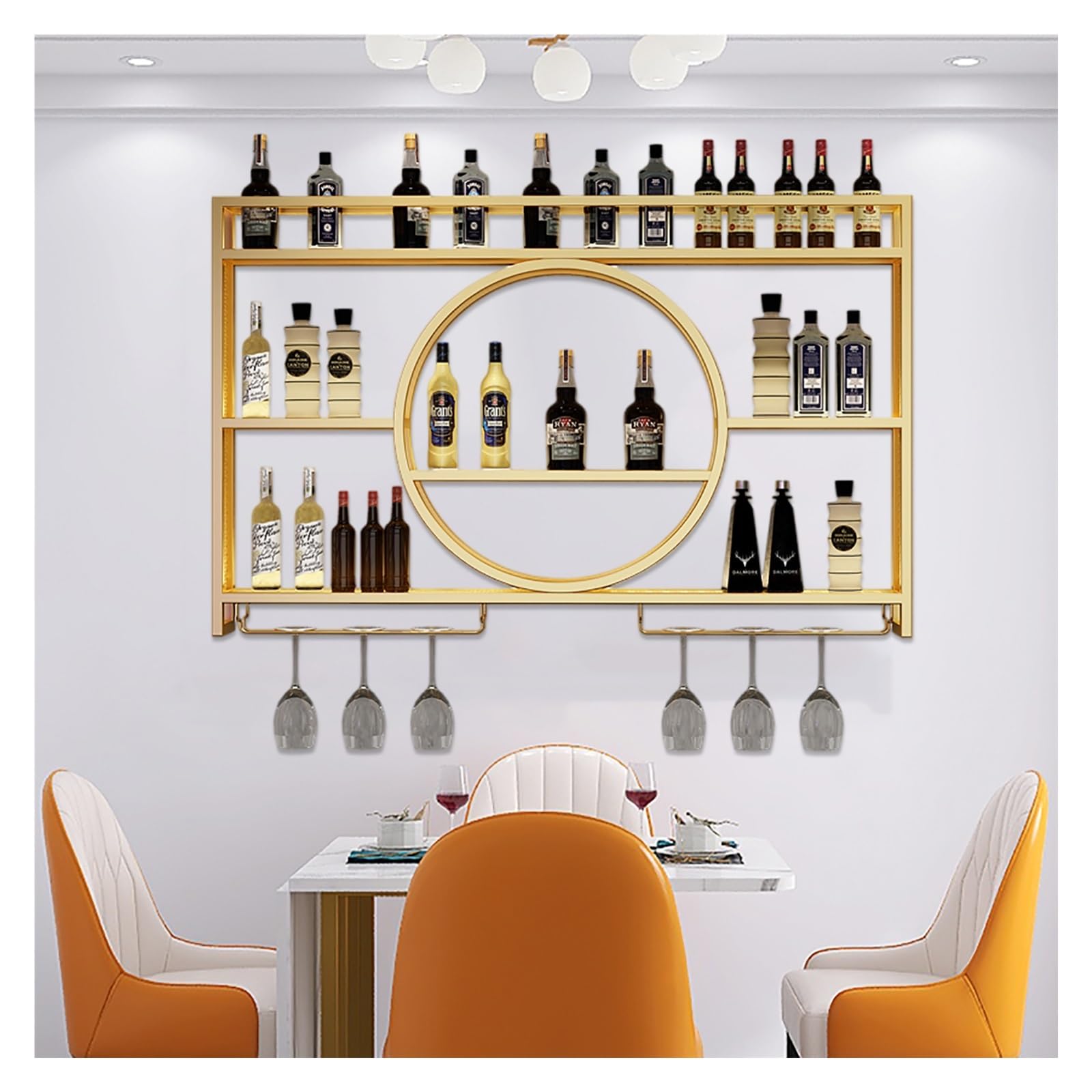 Étagère de présentation pour bouteilles alcool structure fer robuste