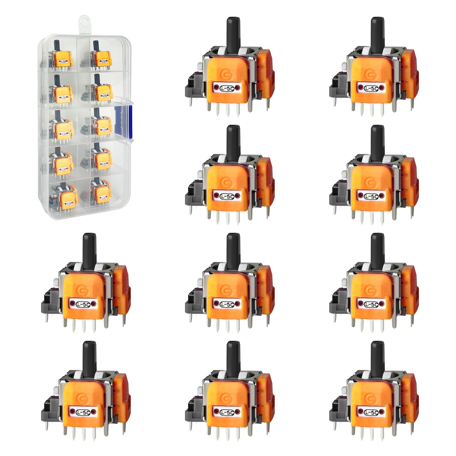 10PCS Hall-Effect Joysticks Replacement for DualSense PS5 Controller 3D Analog Sensor Wheel Thumb Sticks Rocker Module Replacement for