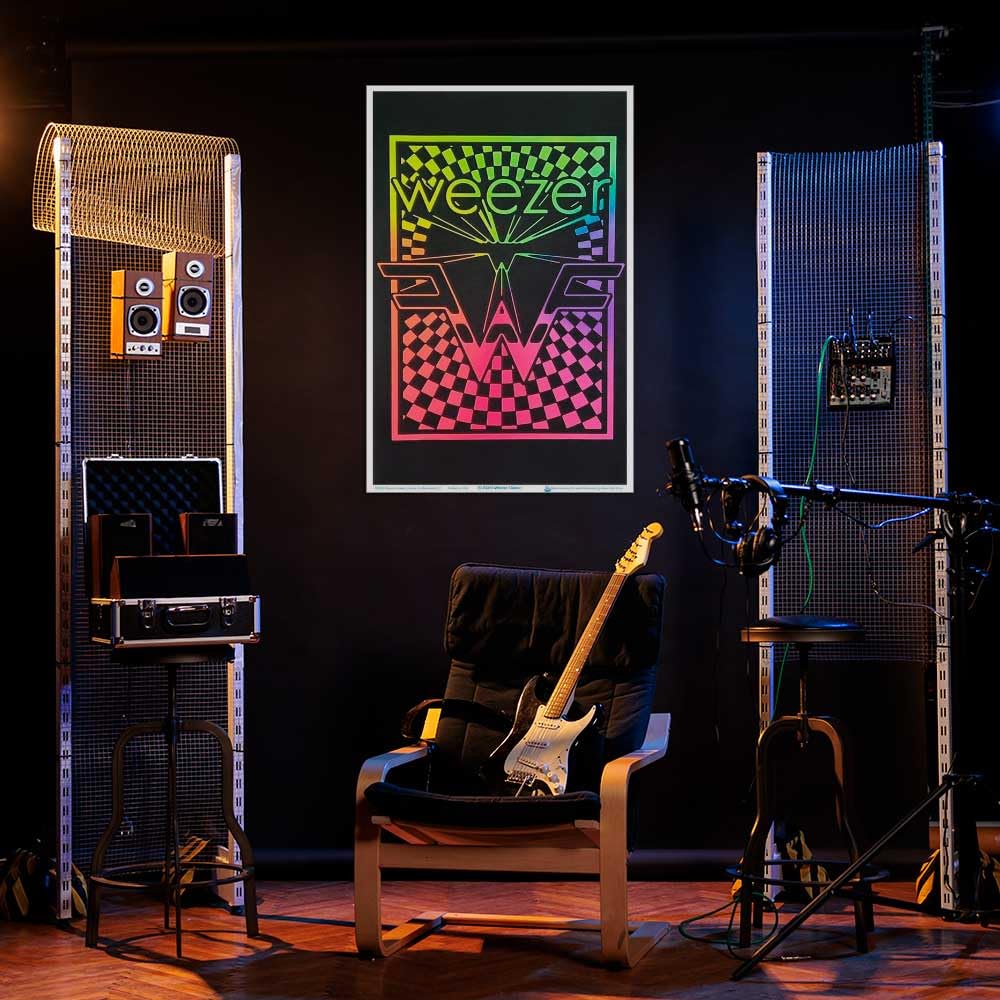 Amazon.com: Scorpio Posters Weezer Logo - Flocked - Blacklight