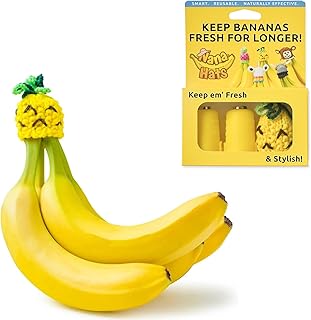NANA HATS Banana Freshness Preserver, Keep Bananas Fresh Longer, Ideal for Organic Bananas, Innovative Banana Holder for Home Use, Extend Freshness of Your Fruit, AS SEEN ON SHARK TANK, Pineapple