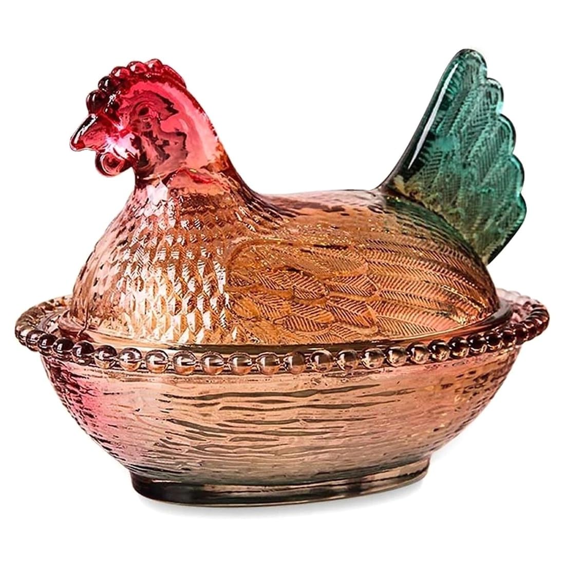 IJSDNVJNDX Lidded Candy Container Chicken Jar Crystal Glass Lidded Container Candy & Snacks