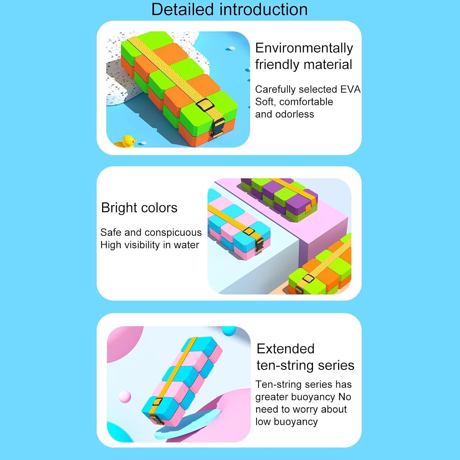 Flotation Belt for Adults Adjustable High-Density Anti-Slip | Safety Training Floating Board Belt for Kids Adults Water Aerobics Swimming Workout Balance Training