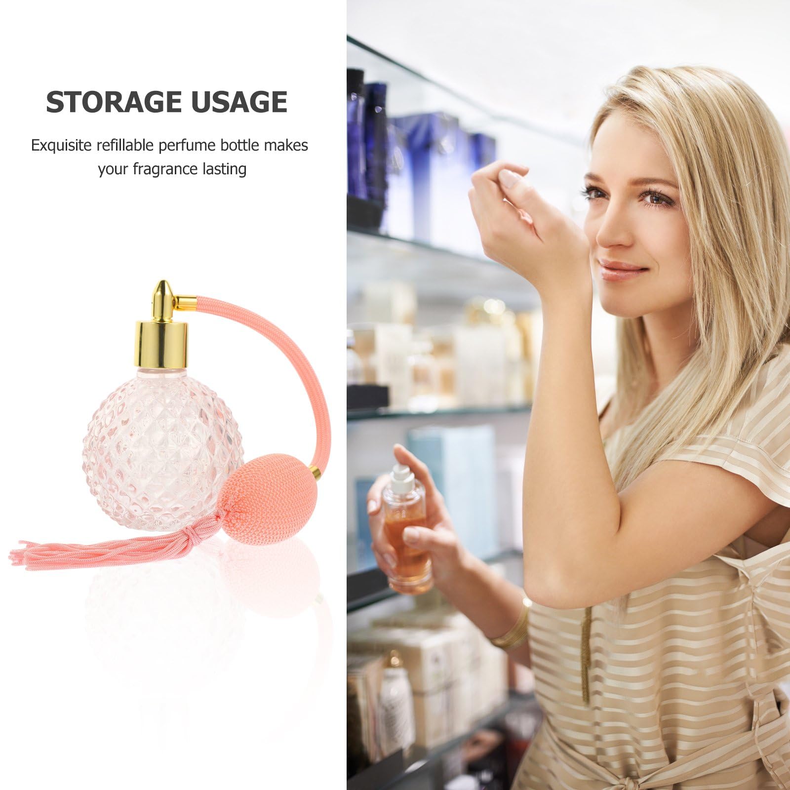 Amazon.com: Topxome 100ml Lady Vintage Refillable Perfume Bottle