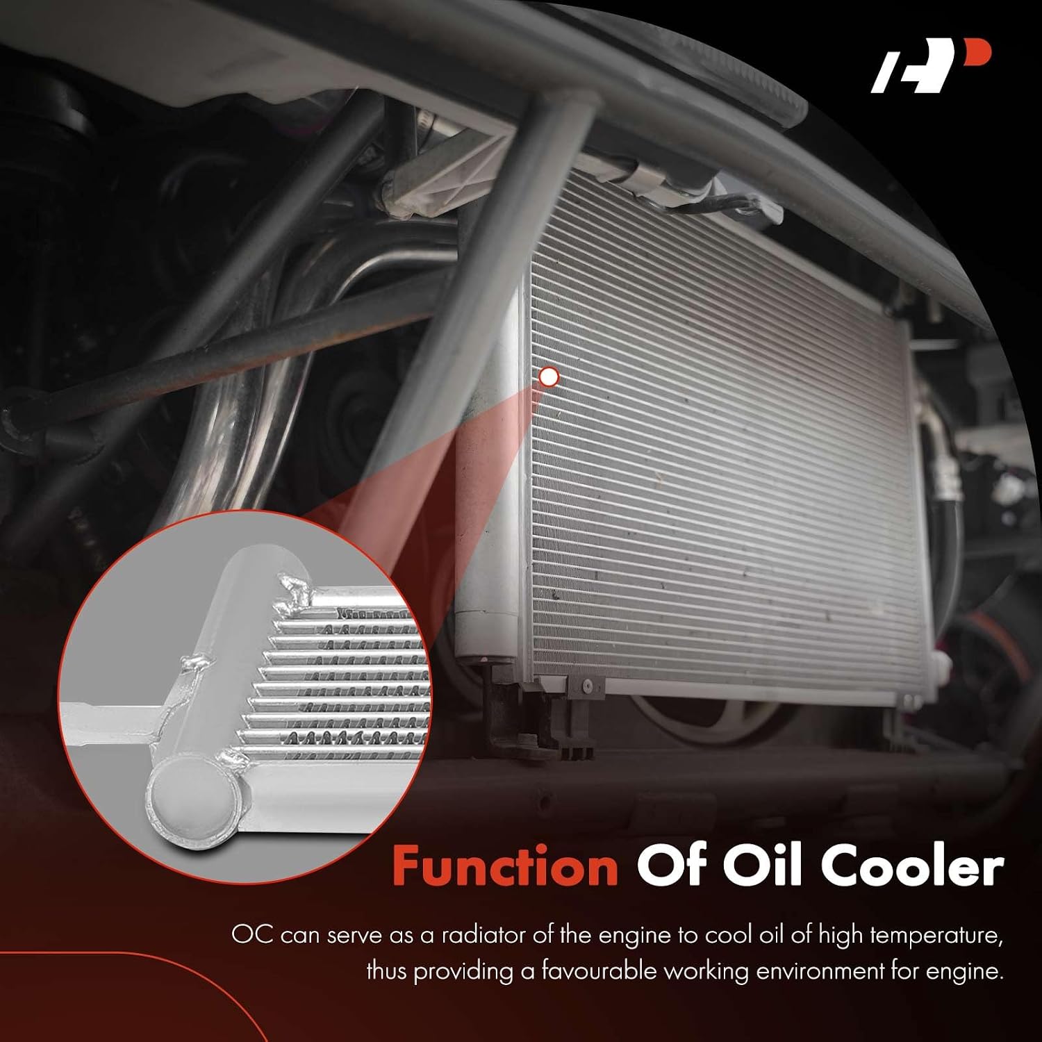 A-Premium Transmission Oil Cooler Compatible with Ford EcoSport 2018 2019 2020, 1.0L, Turbocharged, Replace # H6BZ7A095C