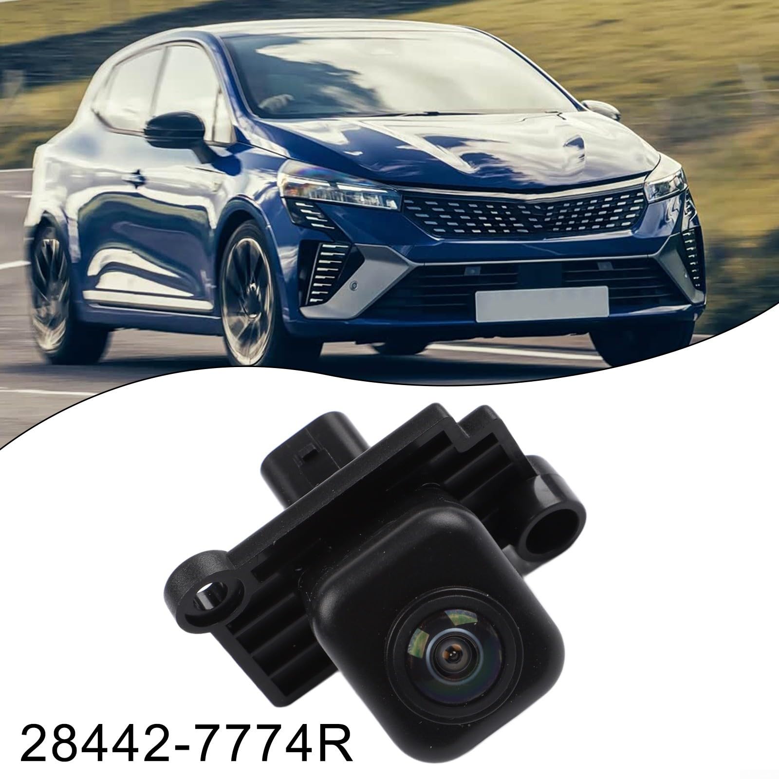 HpLive Telecamera posteriore per Renault Clio IV e Megane IV, ricambio per OEM 28442-7774R, 12 V ABS telecamera posteriore per parcheggio, impermeabile e antiurto, facile installazione