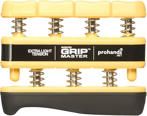 Miniatura 1 de PROHANDS Gripmaster ejercitador de mano, ejercitador de dedos (fortalecedor de agarre de mano), con resorte, sistema de pistón de dedo, aísla y