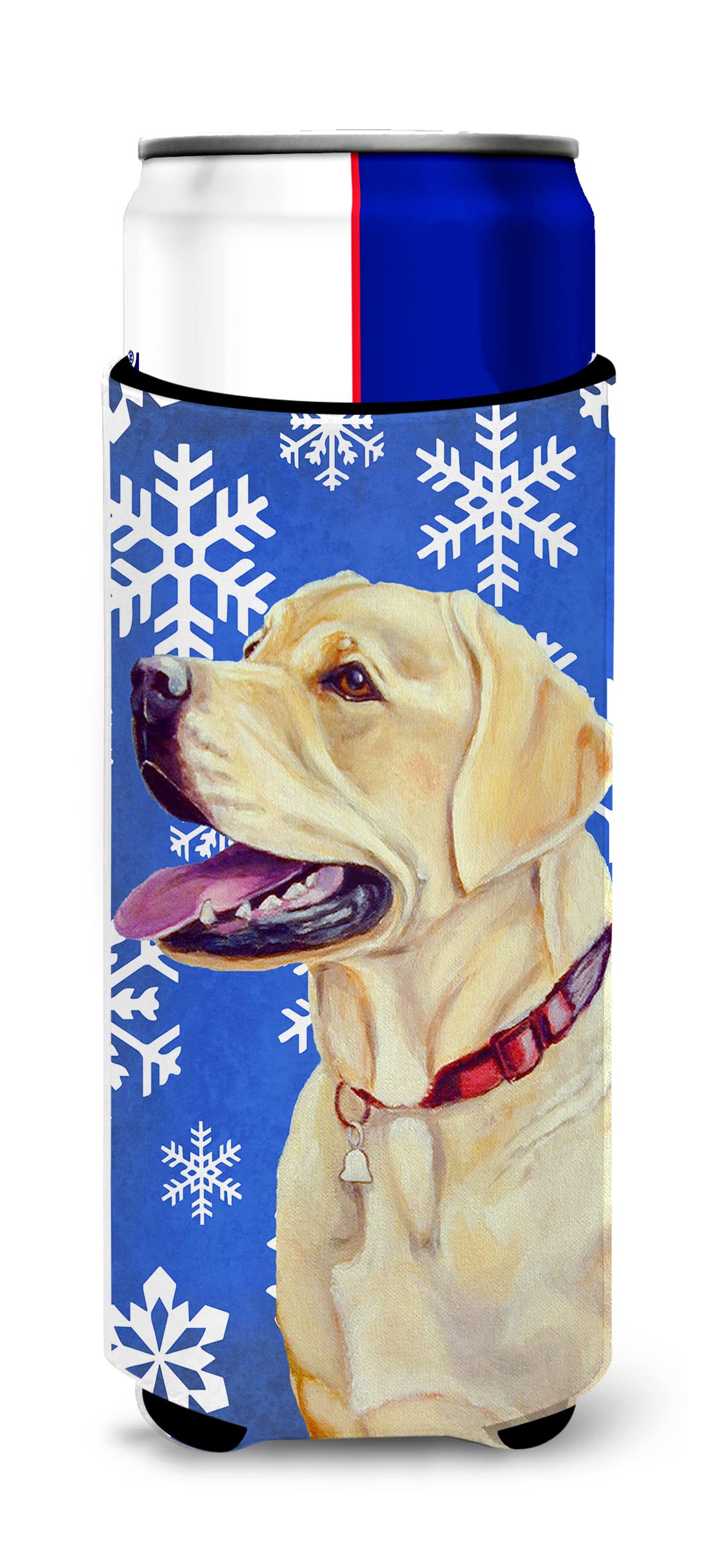 Caroline's Treasures LH9293MUK Labrador Winter Snowflakes Holiday Ultra Beverage Insulators for slim cans, Slim Can, multicolor-image-32