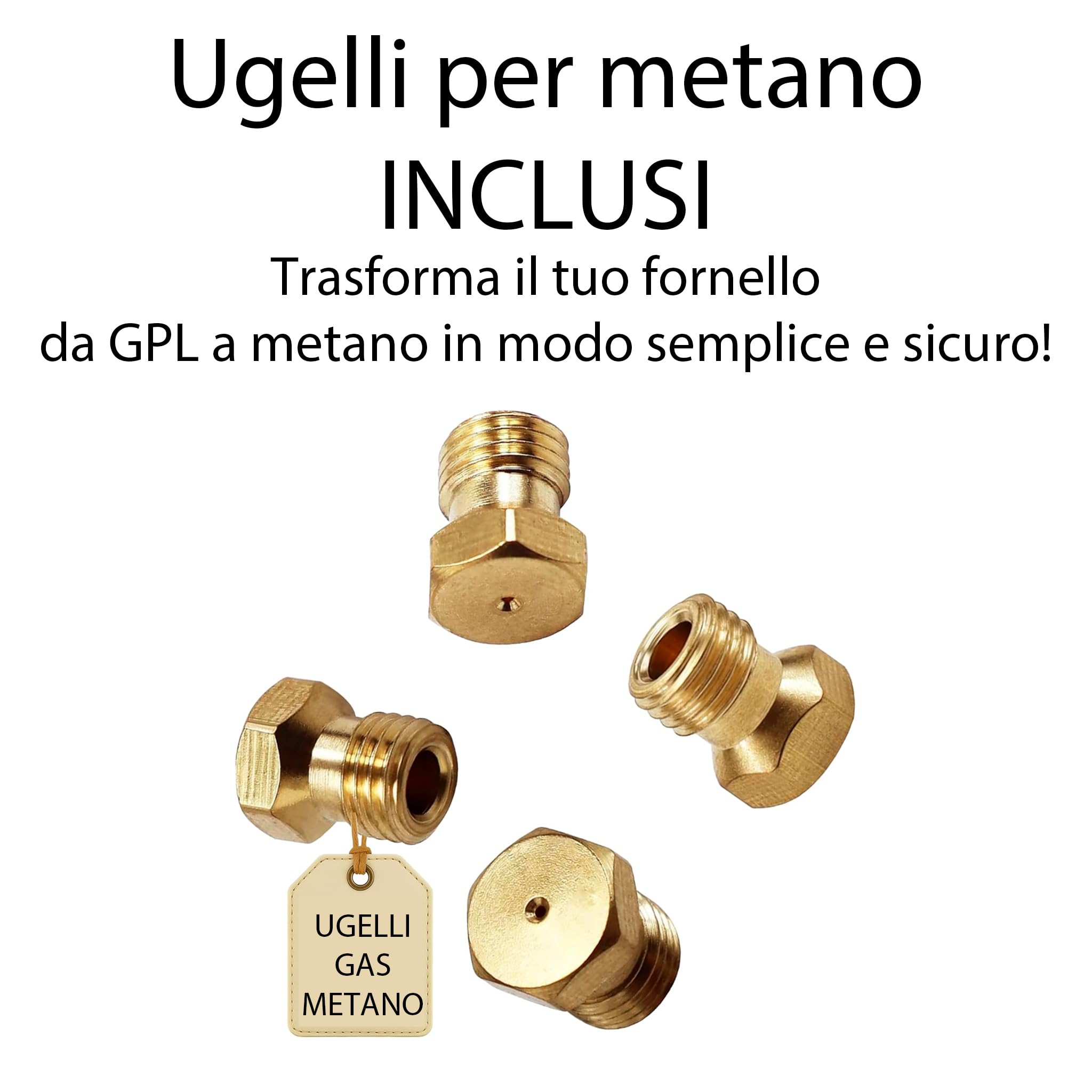 Fornello a Gas Da Campeggio 3 Fuochi con Accensione Piezo e Bruciatori in Ghisa Rimovibili GAS GPL/METANO