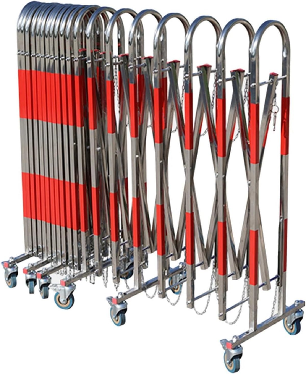 AMGBYMGB Retractable Traffic Barrier,with Casters for Outdoor Road Garagee