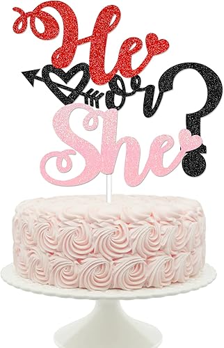 Decoración para tartas de revelación de género para el día de San Valentín decoración para tartas de revelación de género