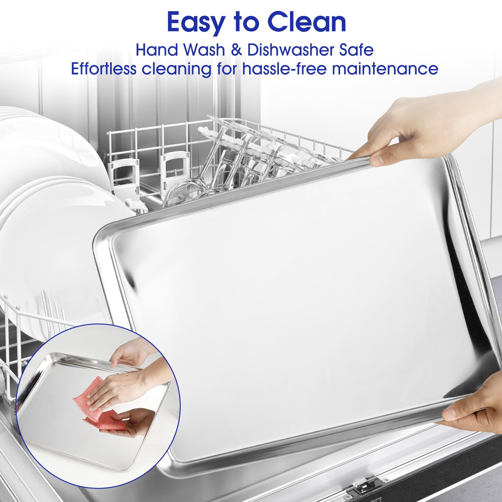 Set Plaque Four + Grille Inox 304 - 40x30 Cm, Anti-Fuites, Compatible Lave-Vaisselle, Pour Cuisson Saine - 9