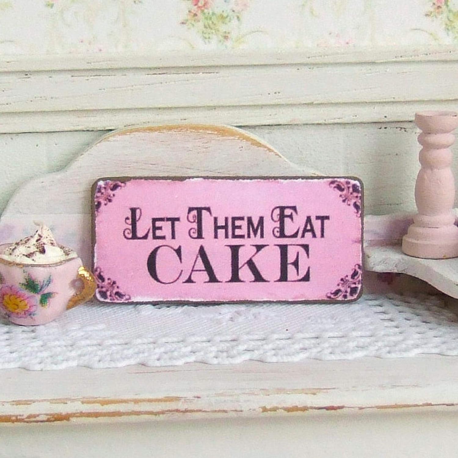 Kwqdozf Tin Sign-6 12X16inch Let Them Eat Cake Vintage Metal Aluminum Tin Sign Door Signs 12""