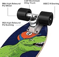 Vista 3 de KO-ON Skateboard Patinetas Completas Skateboards de 22 Pulgadas Mini Cruiser Skateboards para Principiantes, Niños, Chicos y Chicas