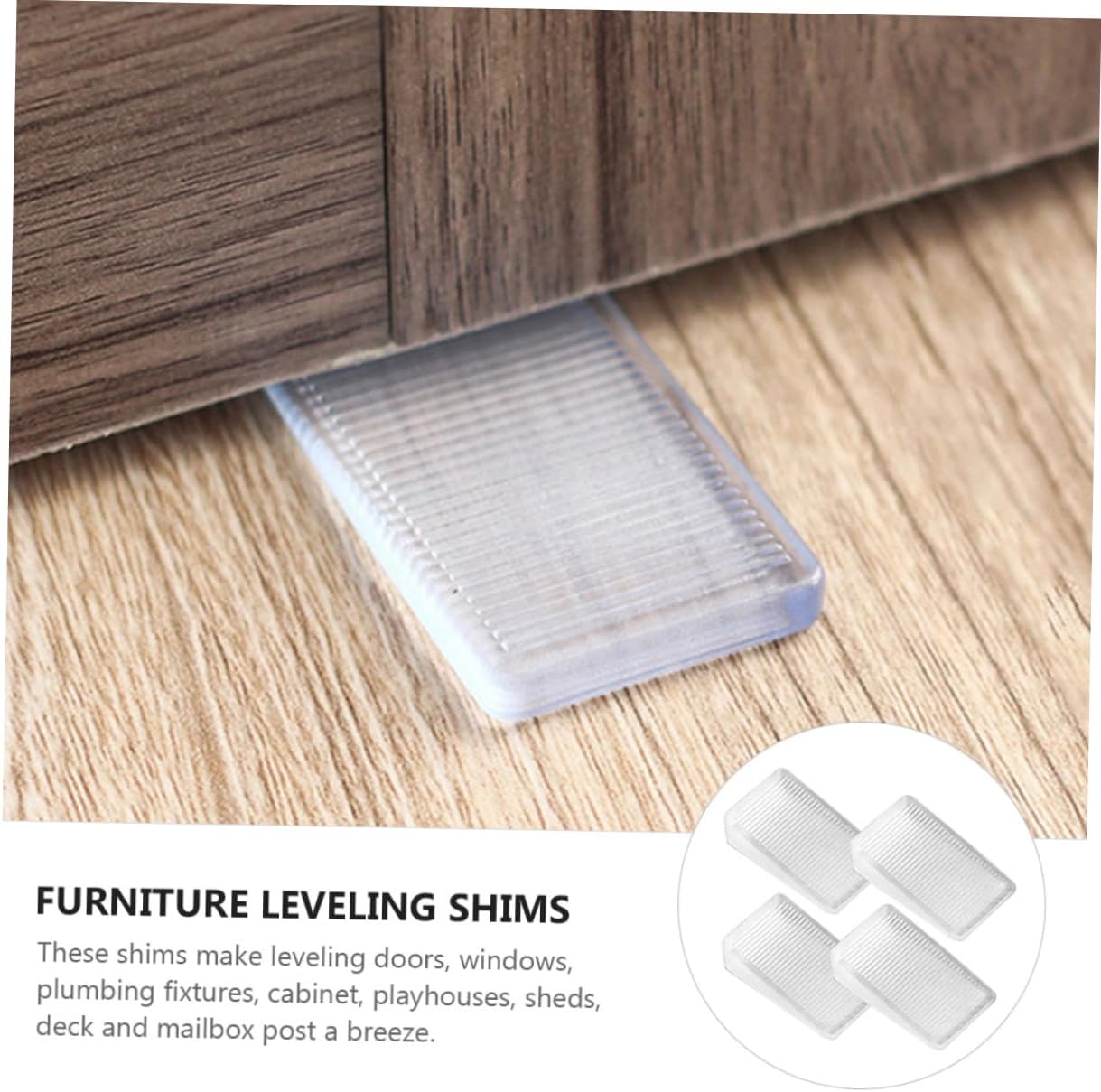 8pcs Wedge Furniture Shims for Leveling Cabinets and Doors