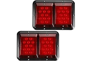 Partsam 2x Dual RV Trailer Camper LED Enclosed Tail Lights for Exterior...