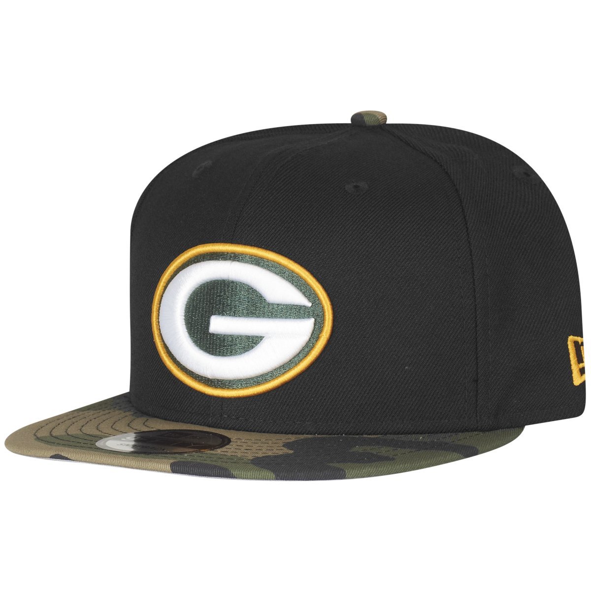 New Era Men's Black Camo 9Fifty Snapback Cap - Green Bay Packers