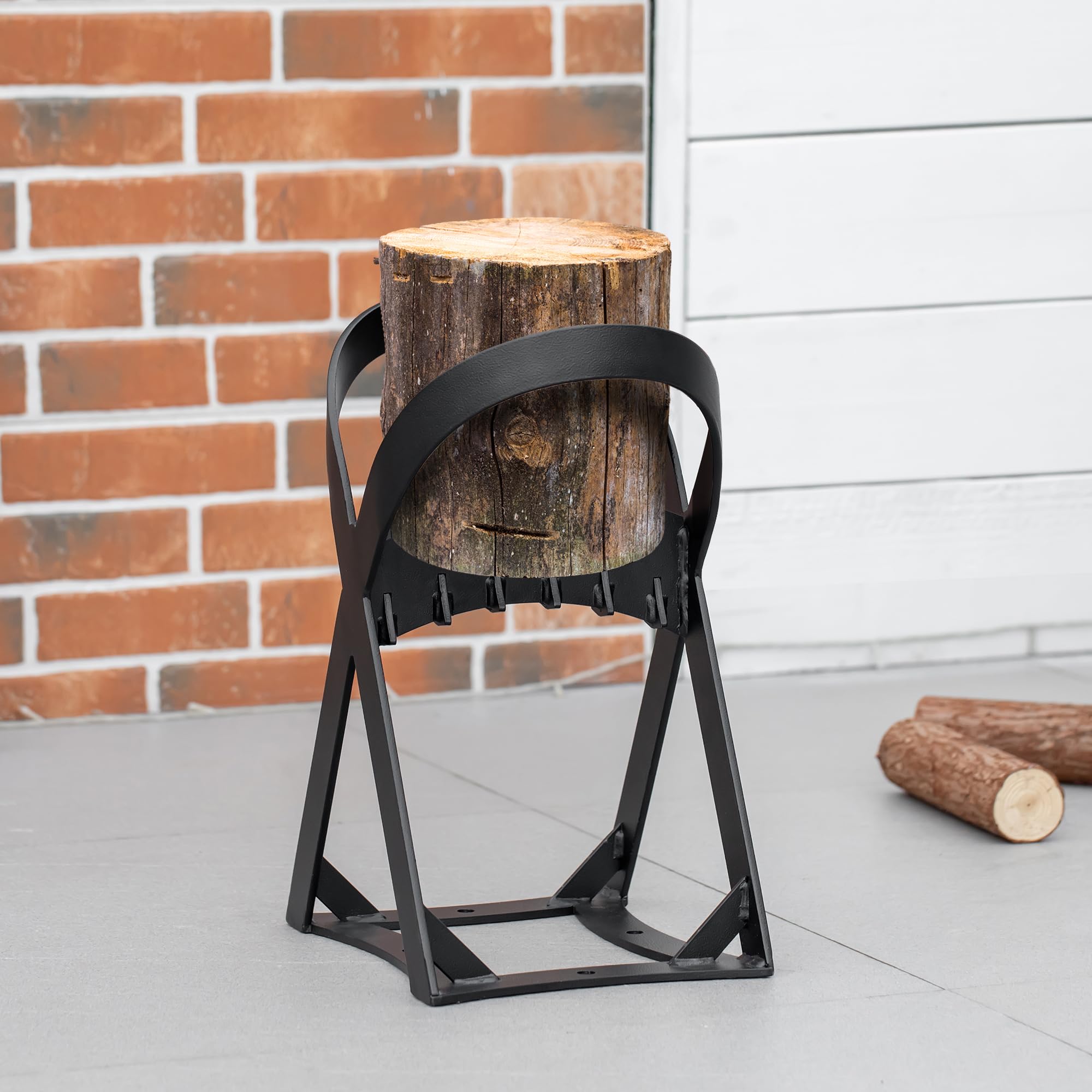 Outsunny Fendeur de bois de chauffage fendeuse à bois manuelle en acier 24,4 x 20,8 x 37,4 cm noir