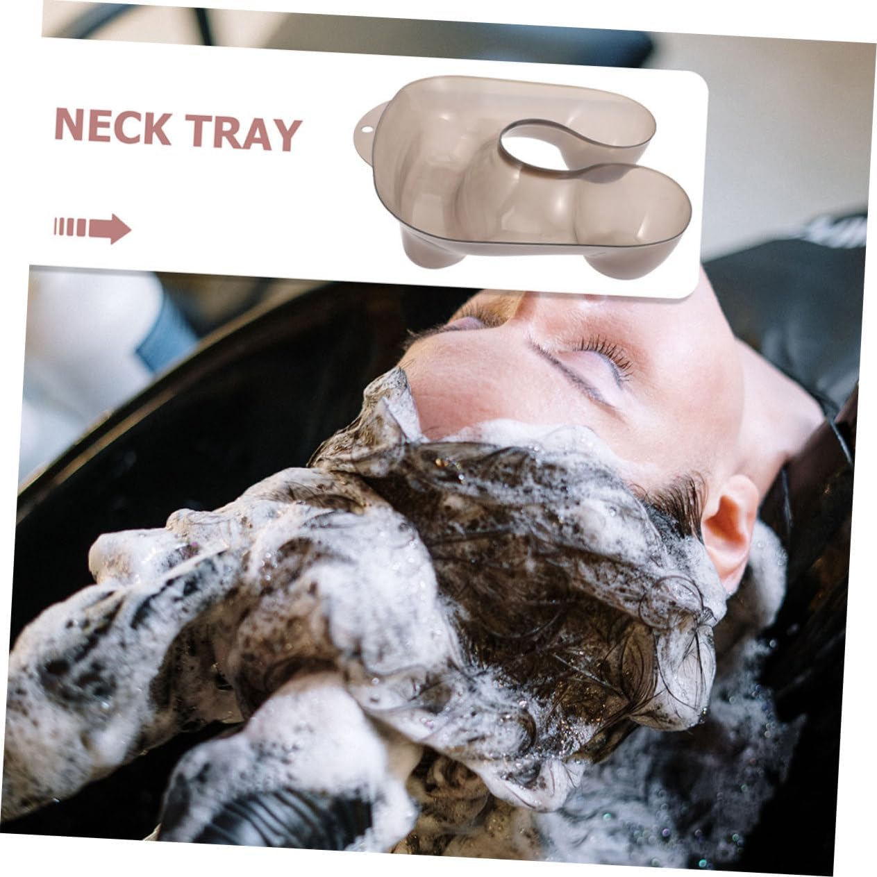 2pcs Portable Shampoo Bowl Neck Tray Plastic Hair for Salon Use Shoulder Tray for Hairdressing Easy Maintenance Spill Design