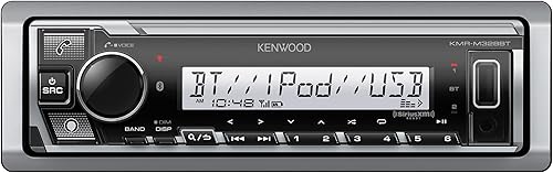 Kenwood KMR-M328BT - Receptor de medios digitales marino con Alexa y Bluetooth incorporado (no reproduce Cds)