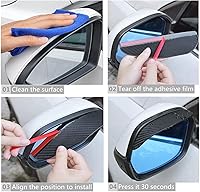 Vista 7 de Cubierta de lluvia para espejo retrovisor de automóvil para Nissan marzo 2010-2016 espejo retrovisor de lluvia para ceja de lluvia, parasol