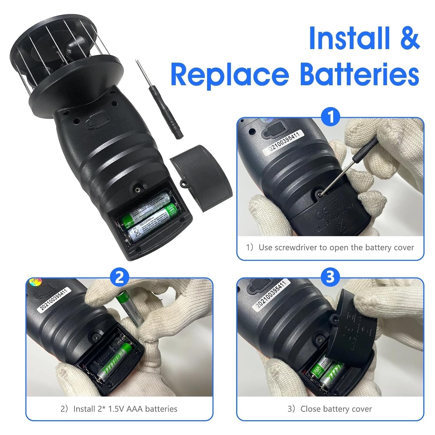 Cup Anemometer with Compass, 360° Wind Measuring Digital Air Wind Speed Meter, 93MPH Wind Speed Measuring