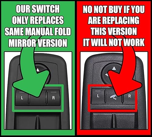 Miniatura 5 de SWITCHDOCTOR Interruptor maestro de ventana para Dodge Ram 1500 2500 2013-2015 (luces verdes, cabina cuádruple, tripulación)
