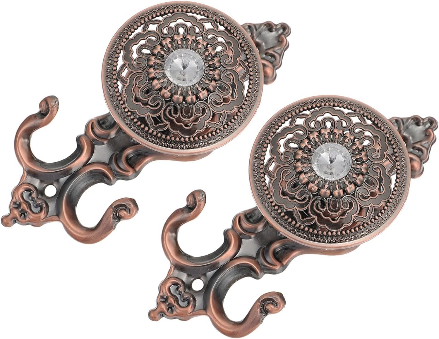 Curtain Holdbacks 1 Pair European Style Wall Hook Towel Hooks Wall Hanging Hooks Window Treatments Curtains Wall Coat Hangers Vintage Drapery Tieback Drapery Holdbacks De,Cyan-