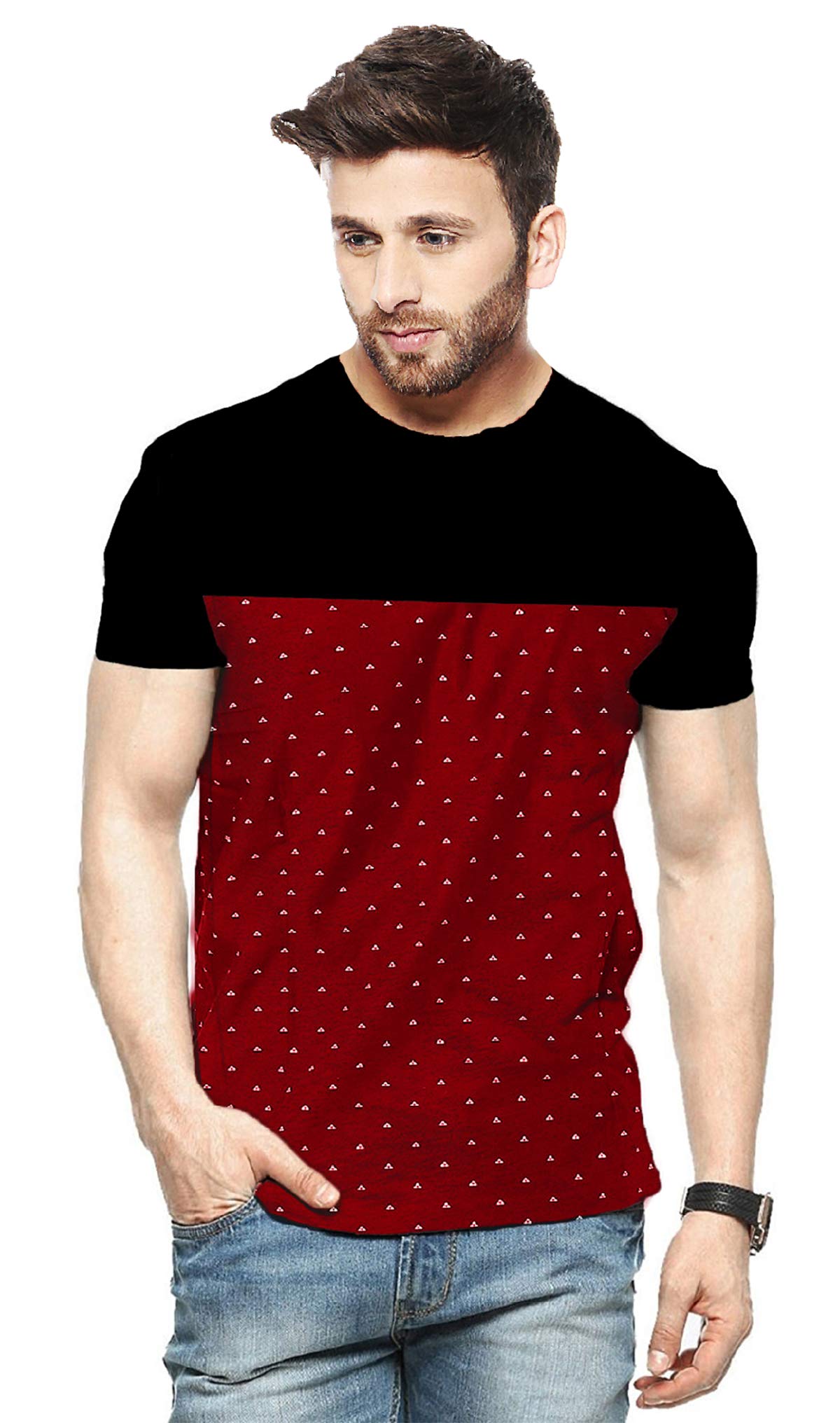 LEOTUDEMen Printed Regular Fit T-Shirt