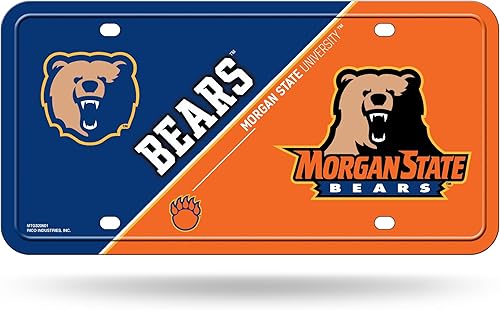 Miniatura 195 de NCAA etiqueta de metal para auto, negro