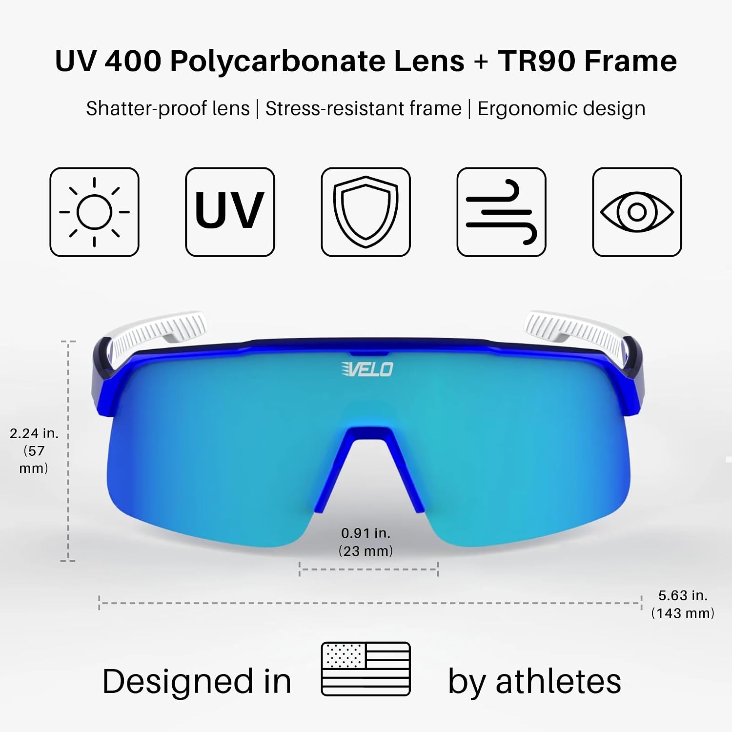 VELO – Slider – Gen1 – Baseball/Softball Sunglasses – By Jax at The Bullpen Training