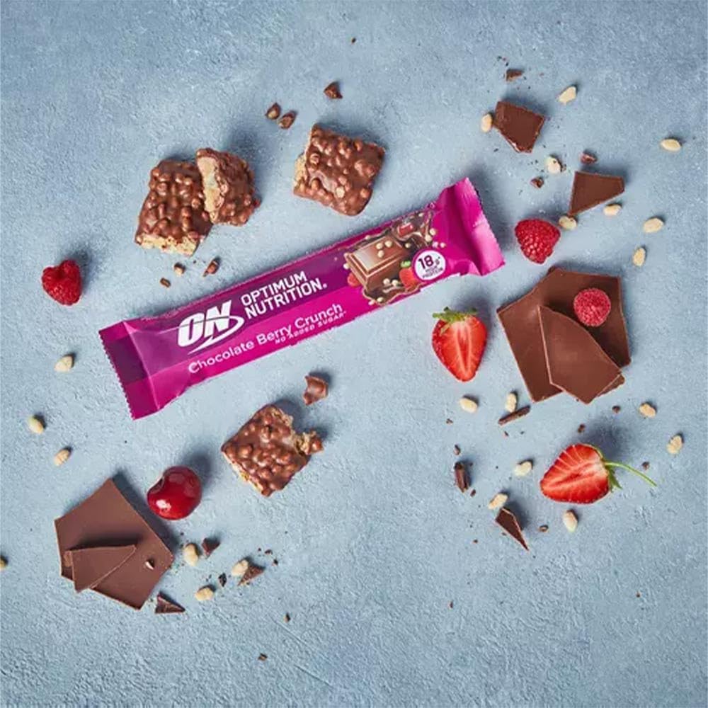 Optimum Nutrition Crunchy Protein Bar (12x55g) Chocolate Berry Crunch