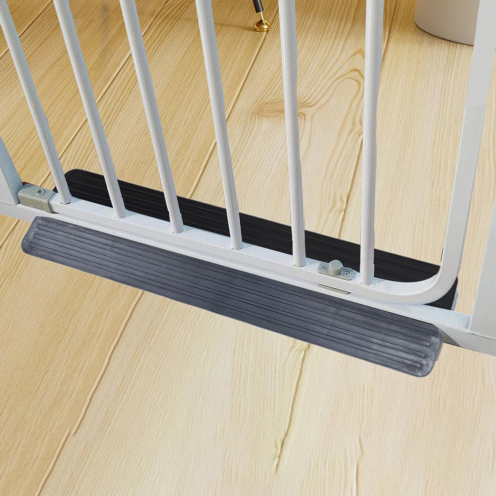 Piedini di Supporto per Recinzione per cancelletto per Cani, fissaggi per corrimano, Accessori robusti 18x5x1,2 Pollici per recinzioni per Porte, Nero