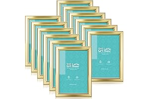 LaVie Home Photo Frames Gold 4x6 (Pack of 12) Modern Style with...