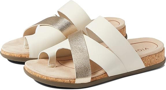 Amazon.com | Vionic Luelle Women's Slide Orthotic Sandals Cream - 10 Medium | Slides
